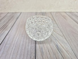 Caramelera porta velas vidrio burbujas 